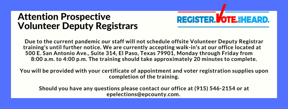 Attention volunteer deputy registrars! %281%29